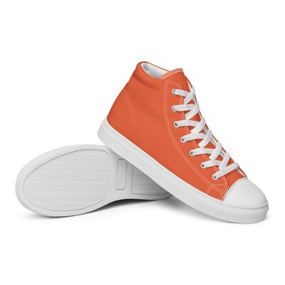 Women’s orange high top canvas shoes
