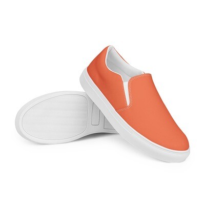 Women’s orange slip-on canvas shoes