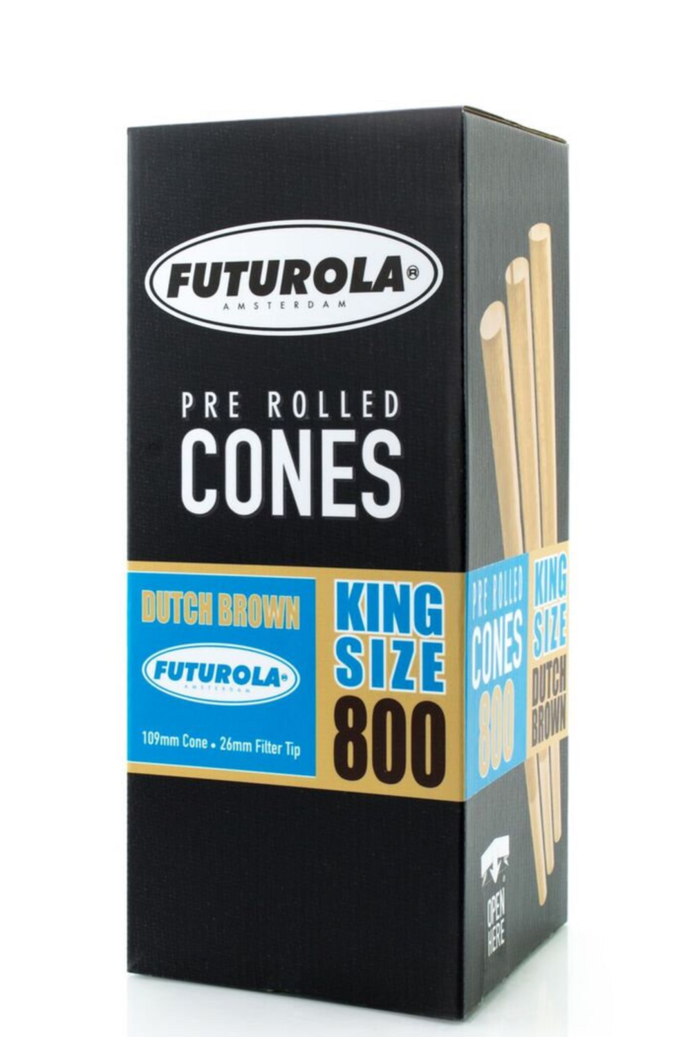 FUTUROLA DUTCH BROWN CONE LONG TIP 800 UNITS