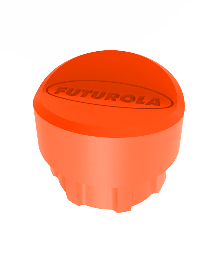 FUTUROLA TAPÓN NARANJA NEÓN 100 UNIDADES