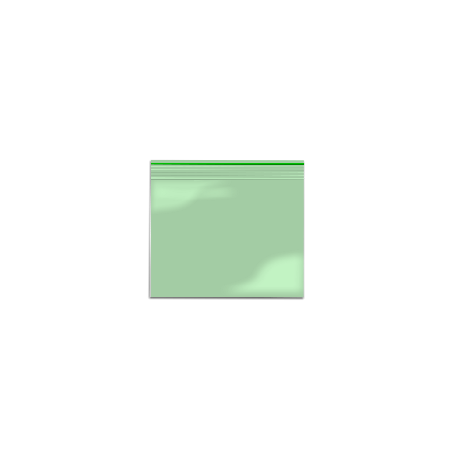 ZIP 80 X 60 X 0.09 ALL GREEN 100 UNITS