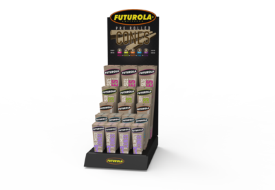 FUTUROLA BROWN PAPER CONE DISPLAY