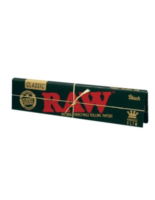 ROLLING PAPER BOOKLET RAW 1 1/4 BLACK CLASSIC. 50 SHEETS