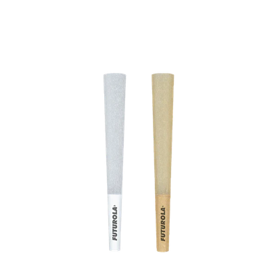Pre-rolled cones FUTUROLA. White and brown color