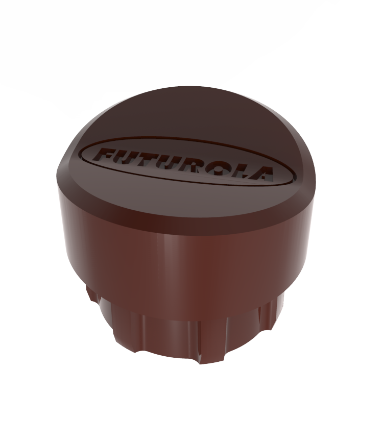 Cigarettes transport tube cap FUTUROLA BROWN