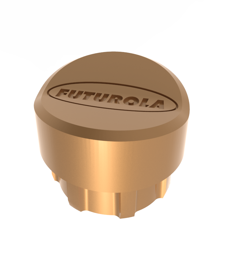 Cigarettes transport tube cap FUTUROLA BRONZE