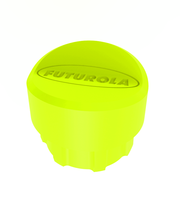 Cigarettes transport tube cap FUTUROLA NEON YELLOW