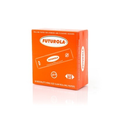 FUTUROLA LIBRITOS DE PAPEL BLANCO KING SIZE SLIM NARANJA 50 UNIDADES