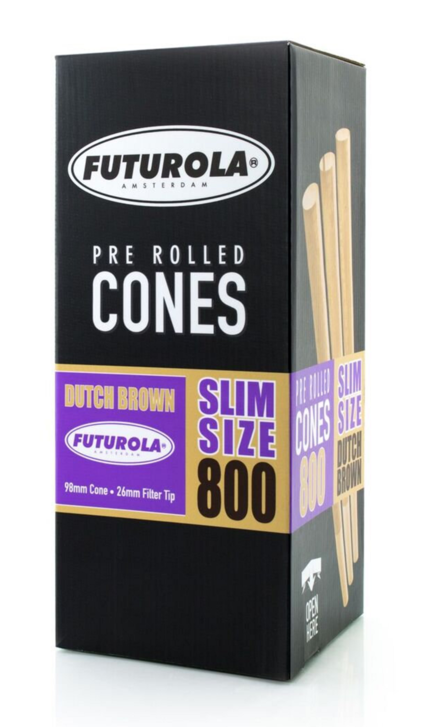 Futurola Cones Pre-rolled DUTCH BROWN Slim Size 800 UNITS