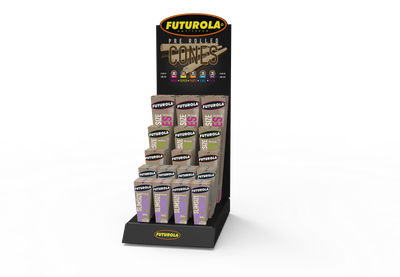FUTUROLA PRE-ROLLED CONES DISPLAY BROWN