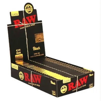 Rolling paper RAW BLACK 1 1/4 CLASSIC 24 booklets