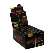 ROLLING PAPER BOOKLET RAW BLACK 1 1/4 CONNOISSEUR + TIPS 24 BOOKLETS