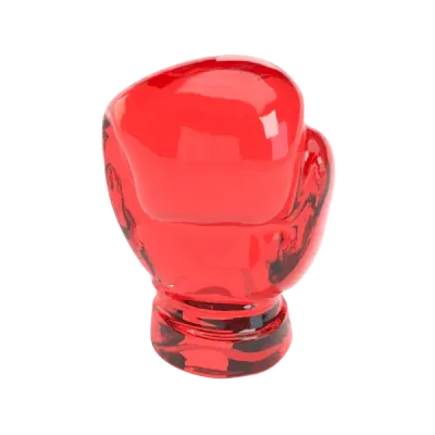 THE CHAMPION'S GLOBE (RED) STÜNDENGLASS REDMIKE TYSON BOXING GLOVE