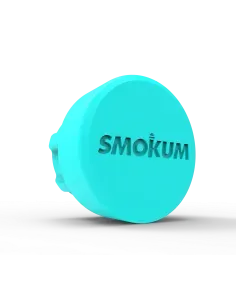 SMOKUM turquoise color transport tube cap for cones and pre-rolled cigarettes