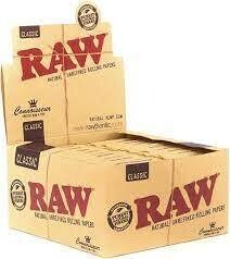 ROLLING PAPER RAW KING SIZE CONNOISSEUR SLIM CLASSIC 24 BOOKLETS