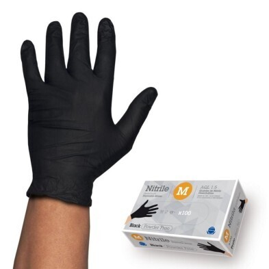 Nitryle gloves black