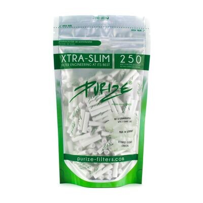 FILTER PURIZE XTRA SLIM (250 UNITS / BAG) WHITE