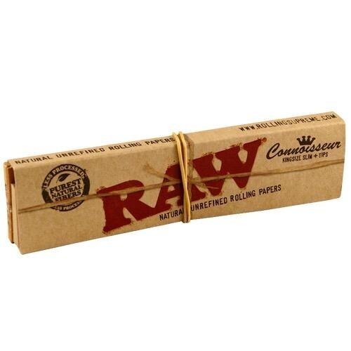 ROLLING PAPER BOOKLET RAW KING SIZE CONNOISSEUR SLIM CLASSIC 1 UNIT