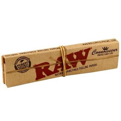 ROLLING PAPER BOOKLET RAW KING SIZE CONNOISSEUR SLIM CLASSIC 1 UNIT
