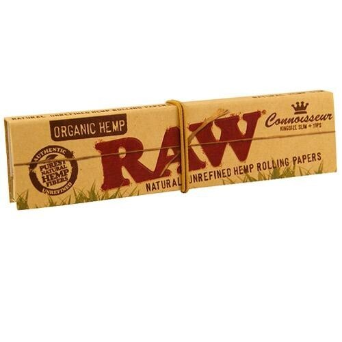 Rolling paper RAW CONNOISSEUR KING SIZE ORGANIC + TIPS 1 booklet