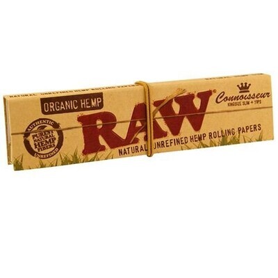 Rolling paper RAW CONNOISSEUR KING SIZE ORGANIC + TIPS 1 booklet