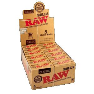 12 rolling paper roll RAW ROLLS CLASSIC KING SIZE SLIM 5 m