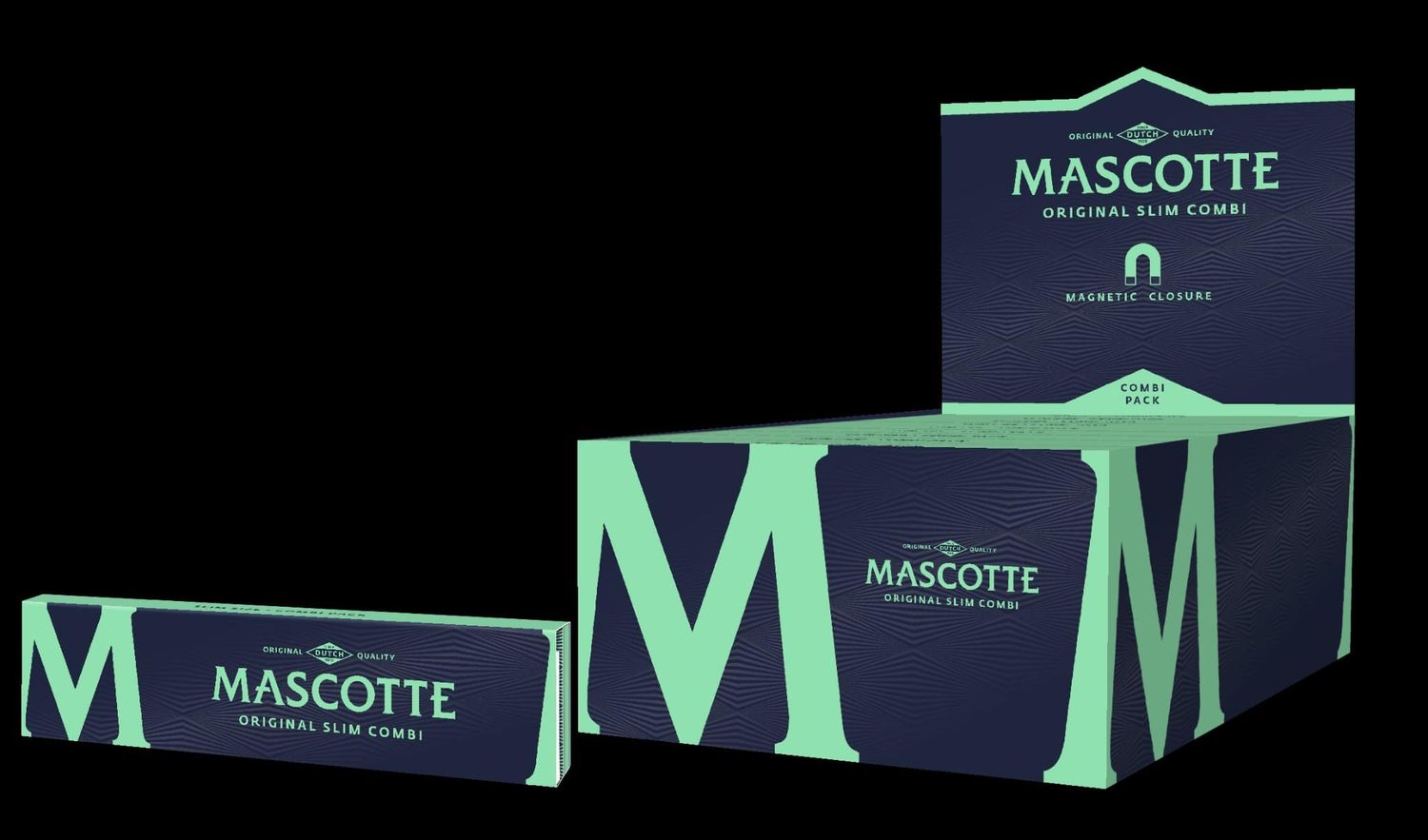 WHITE rolling paper Mascotte, with magnetic closure