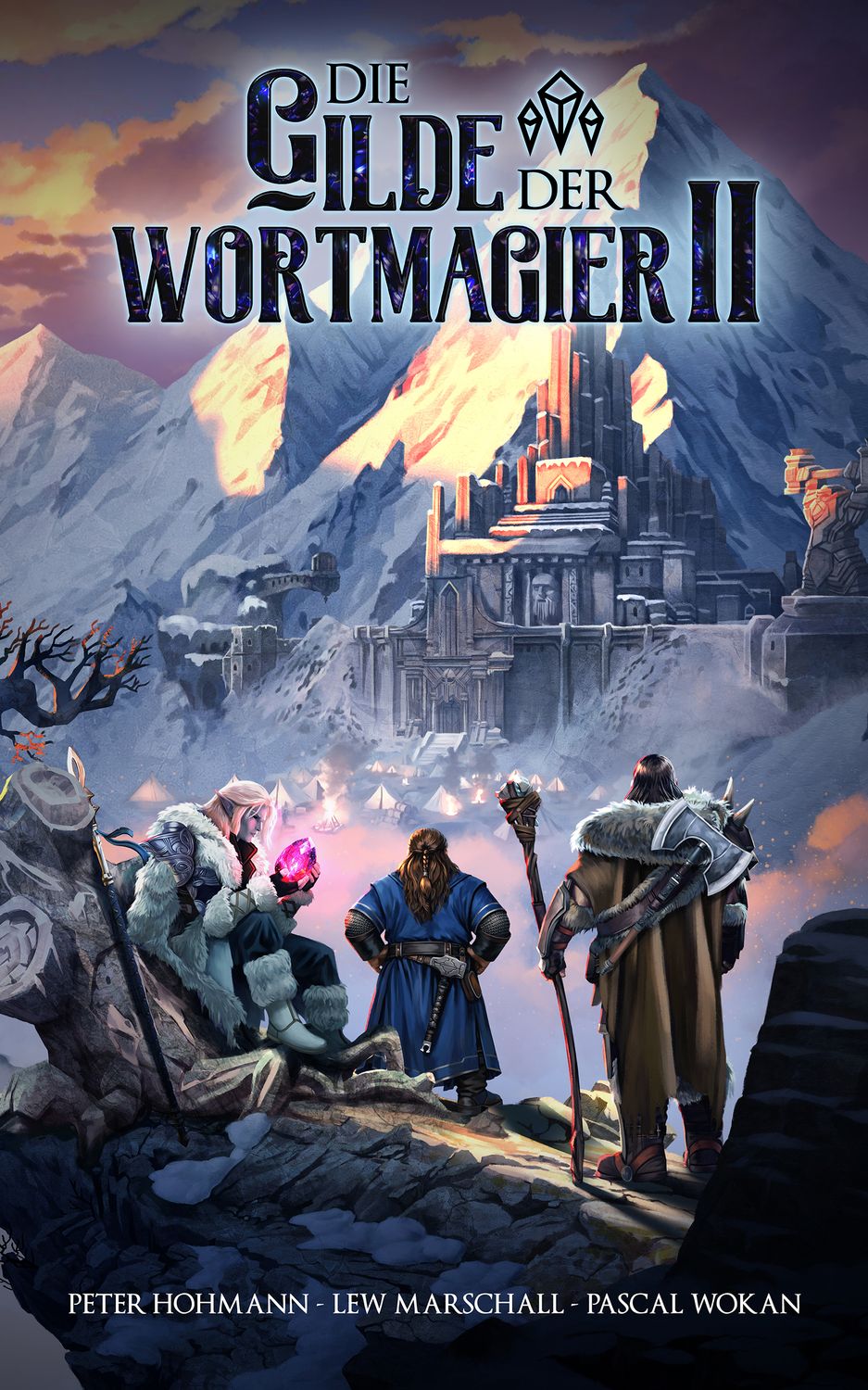 Die Gilde der Wortmagier II: Der Flüsterstein – Ein Fantasy Roman (Hardcover) von den Autoren Peter Hohmann, Lew Marschall und Pascal Wokan