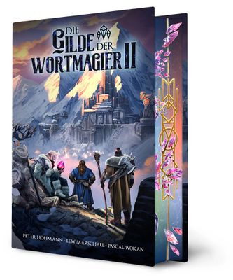 Die Gilde der Wortmagier II: Der Flüsterstein – Ein Fantasy-Roman (Farbschnitt) von den Autoren Peter Hohmann, Lew Marschall und Pascal Wokan