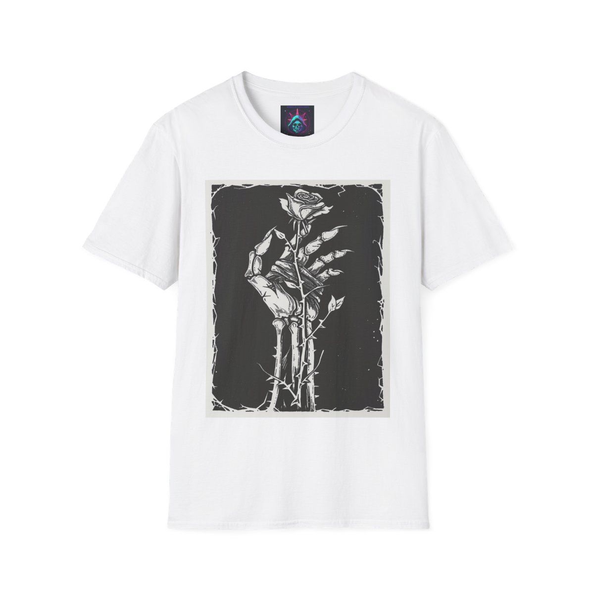 Hand Skeleton design unisex softstyle T-shirt by Bones Threads