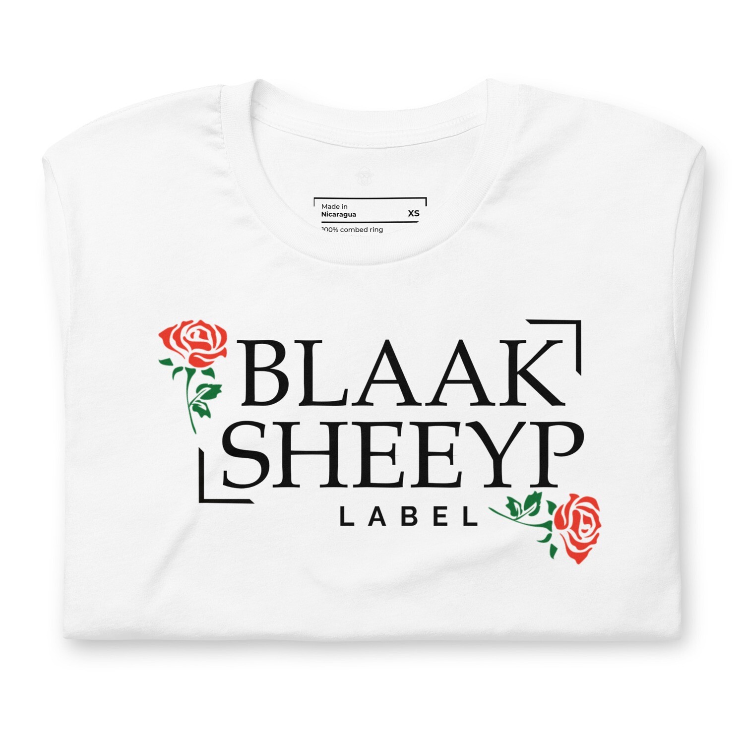 BLAAK SHEEYP LABEL SHEEYPS AND ROSES (AWASSI) T SHIRT COLLECTION (WHITE)