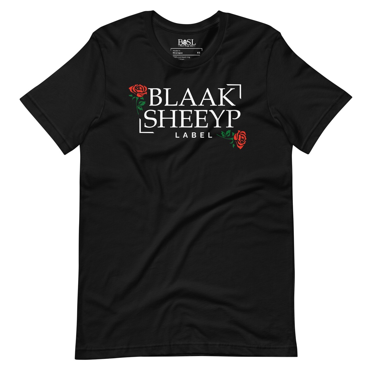BLAAK SHEEYP LABEL SHEEYPS AND ROSES (AWASSI) T SHIRT COLLECTION (BLACK)