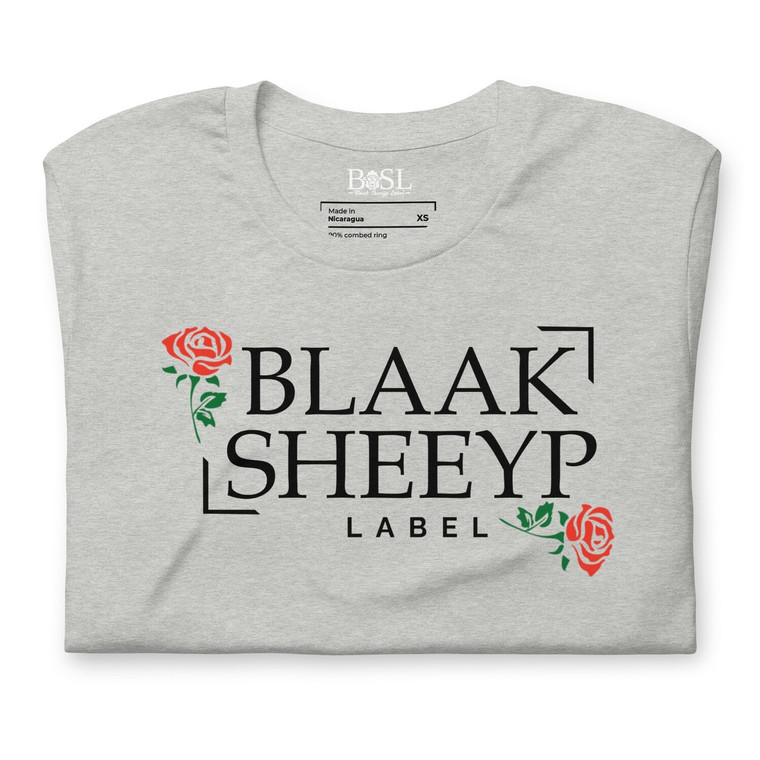 BLAAK SHEEYP LABEL SHEEYPS AND ROSES (AWASSI) T SHIRT COLLECTION (GREY)