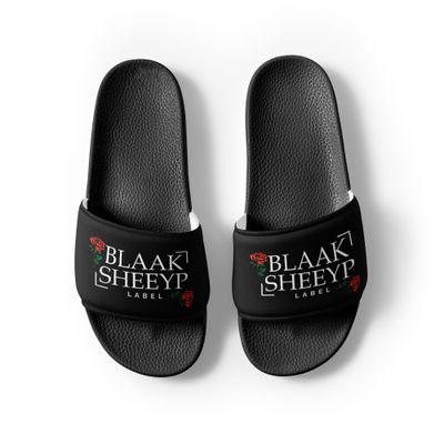 MEN&#39;S BLAAK SHEEYP LABEL (AWASSI) SLIDES (BLACK)