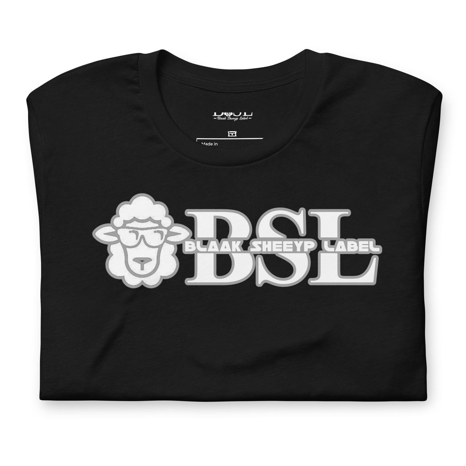 BLAAK SHEEYP LABEL (ROMNEY) T SHIRT COLLECTION (BLACK)