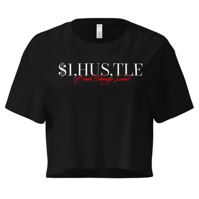 WOMEN&#39;S BLAAK SHEEYP LABEL (I,HUS,TLE) COLLECTION CROP TOP (BLACK)