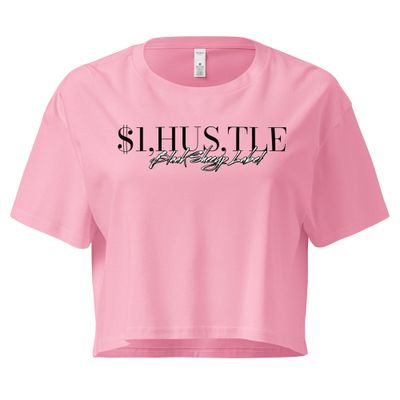 WOMEN&#39;S BLAAK SHEEYP LABEL  (I,HUS,TLE) COLLECTION CROP TOP (PINK)