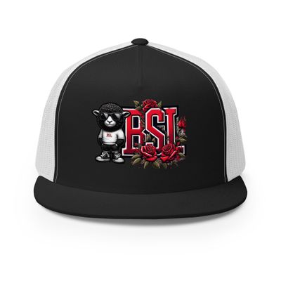 BLAAK SHEEYP LABEL TRUCKER HAT (DORSET) COLLECTION (BLACK)
