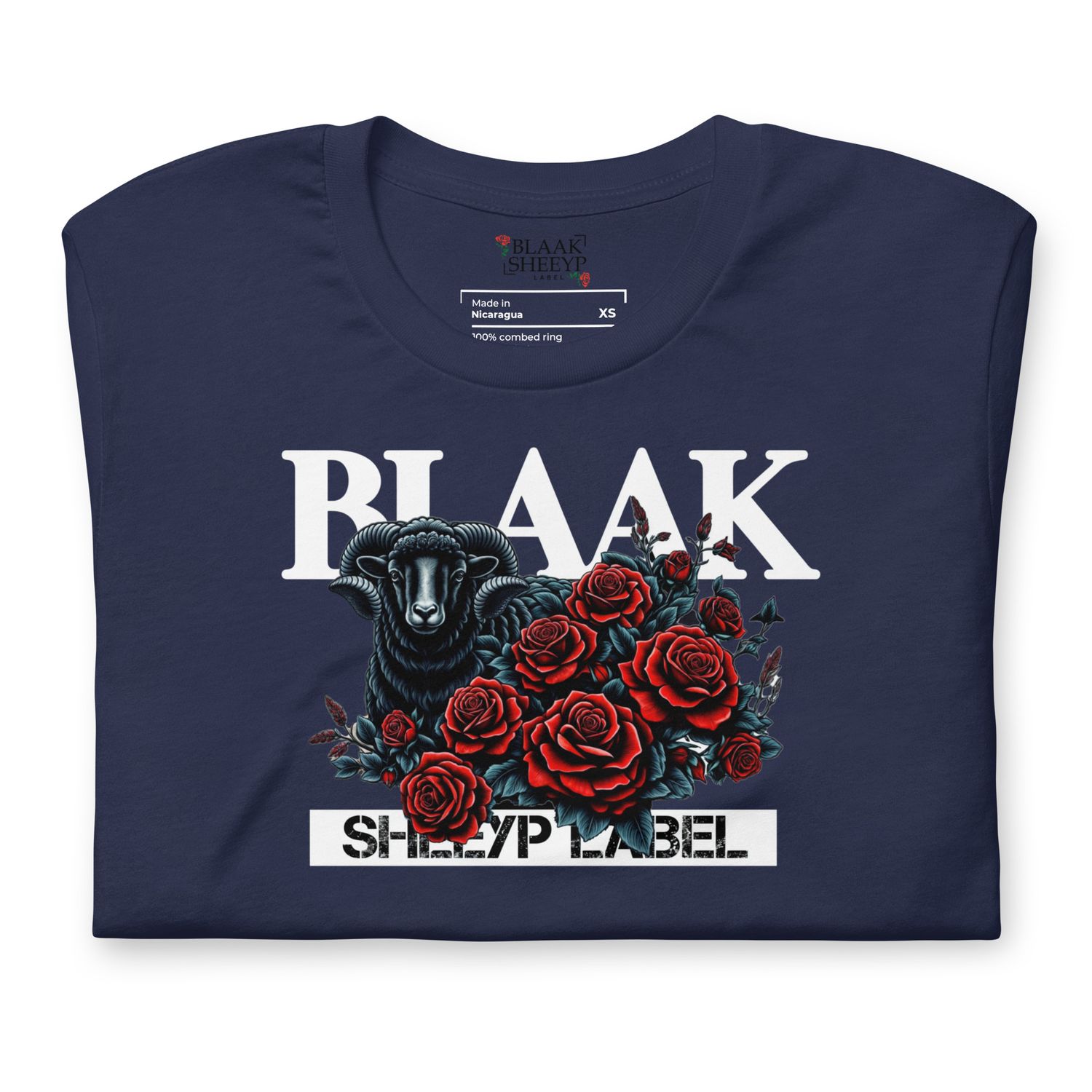 BLAAK SHEEYP LABEL (SHETLAND) T SHIRT COLLECTION (NAVY)