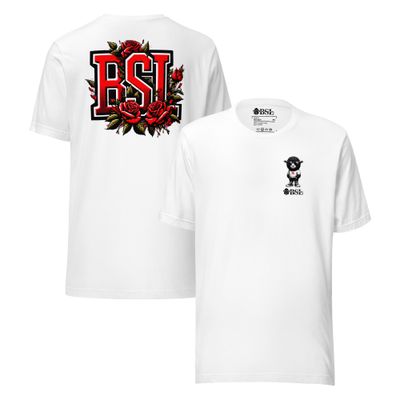 BLAAK SHEEYP LABEL (SOUTH DOWN) T SHIRT COLLECTION  FRONT/BACK (WHITE)