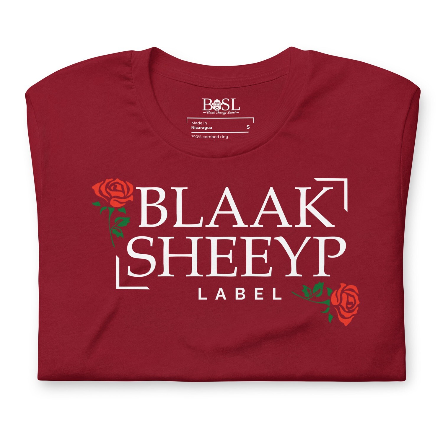 Awassi Premium T-Shirt | BLAAK SHEEYP LABEL (CARDINAL)
