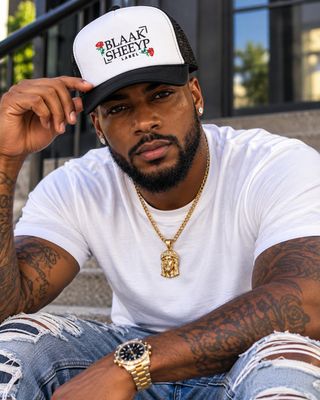 AWASSI Foam Trucker Hat | BLAAK SHEEYP LABEL (WHITE) EMBROIDERY