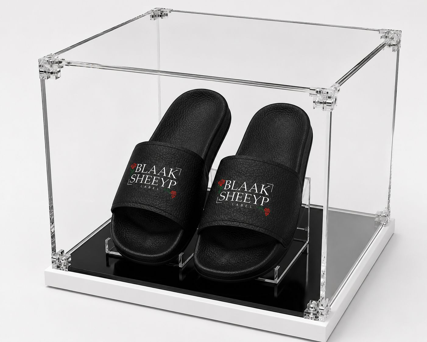AWASSI Premium Men’s Slides | BLAAK SHEEYP LABEL (BLACK)