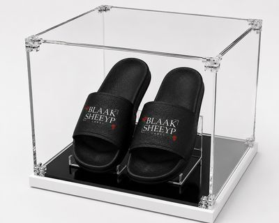 AWASSI Premium Men’s Slides | BLAAK SHEEYP LABEL (BLACK)
