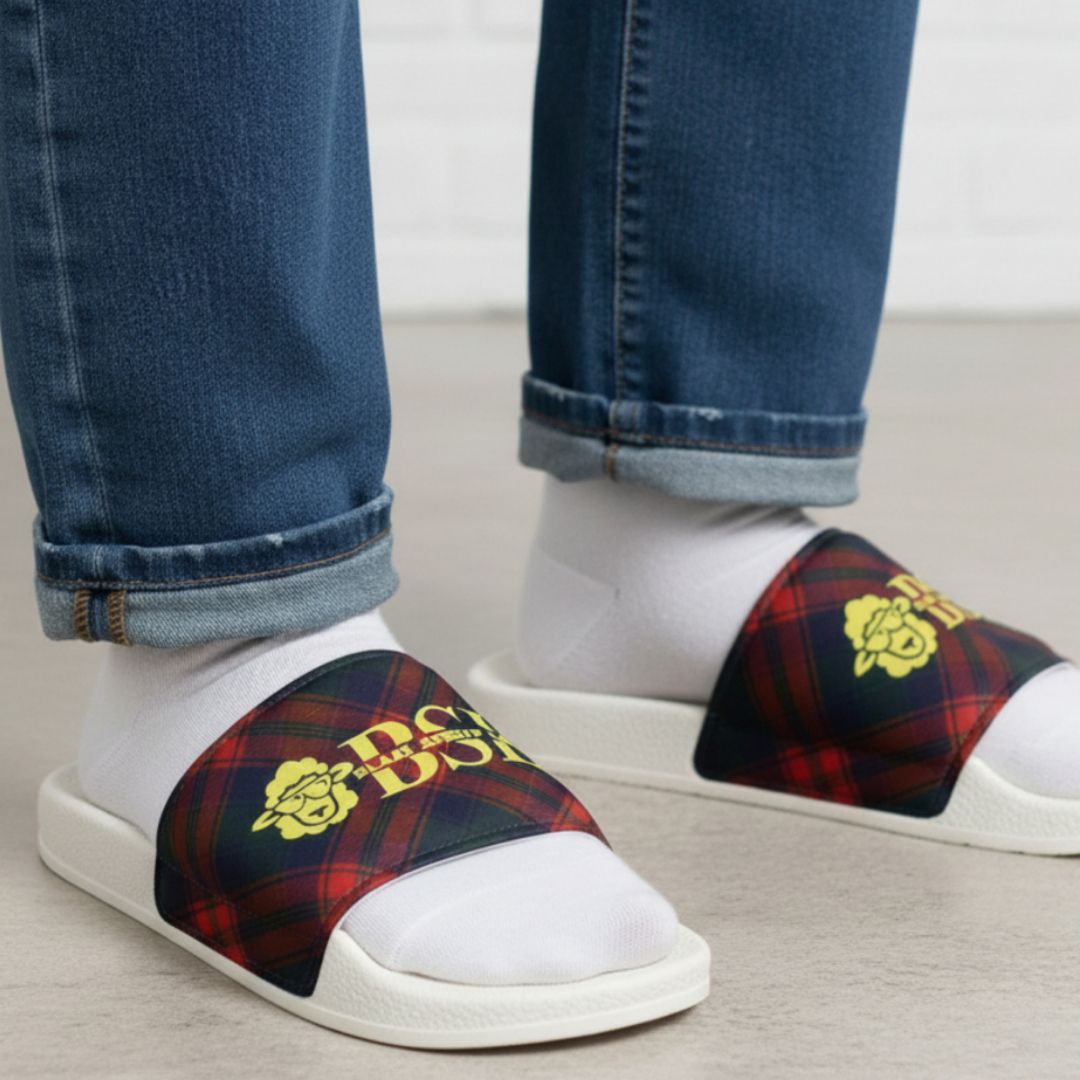 ROMNEY Premium Men’s Slides | BLAAK SHEEYP LABEL  (WHITE)