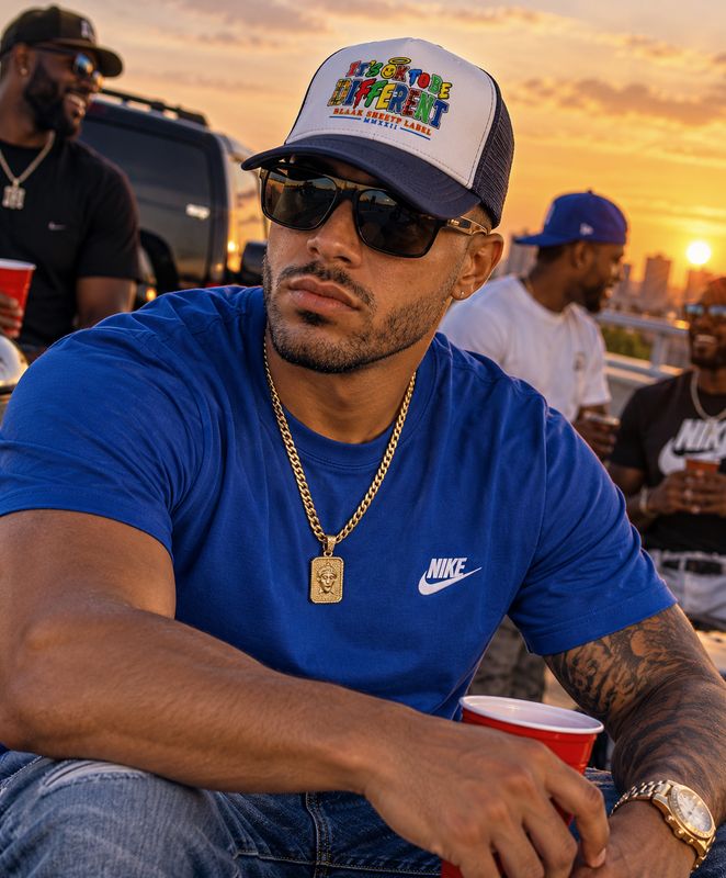SOUTHDOWN Foam Trucker Hat | BLAAK SHEEYP LABEL (NAVY)