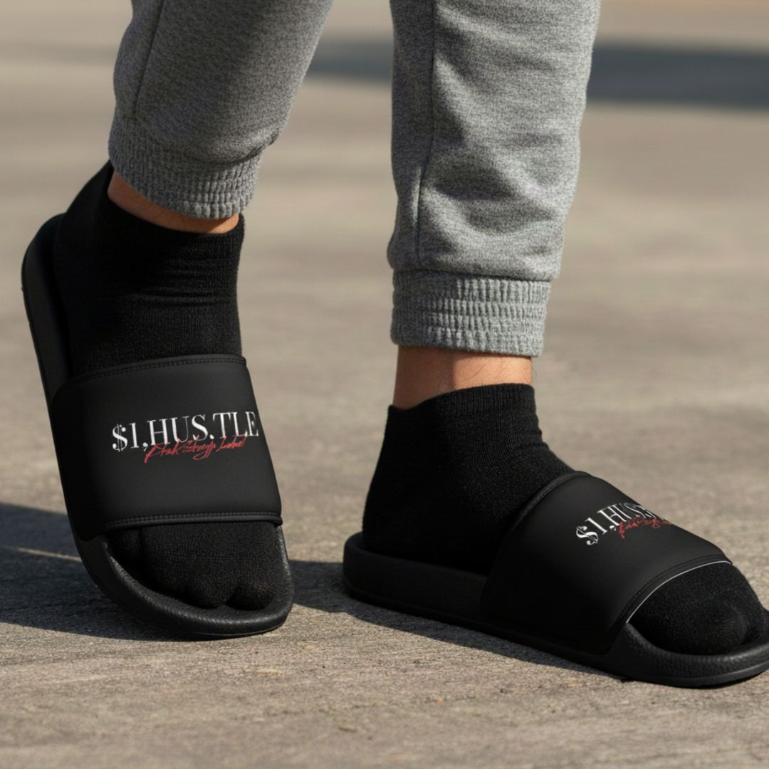 RAMBOUILLET Premium Men’s Slides | BLAAK SHEEYP LABEL (BLACK)