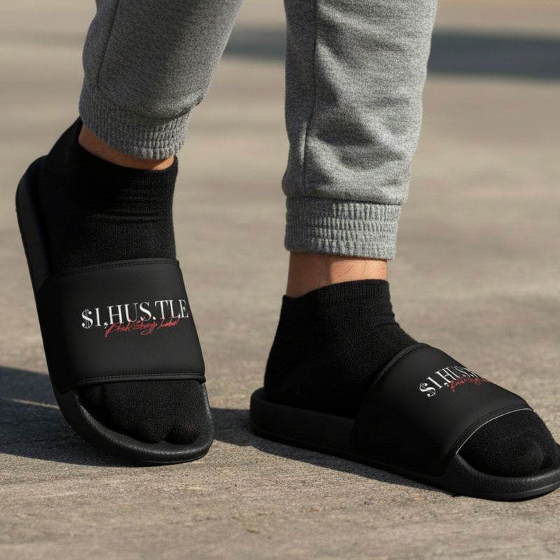 RAMBOUILLET Premium Men’s Slides | BLAAK SHEEYP LABEL (BLACK)