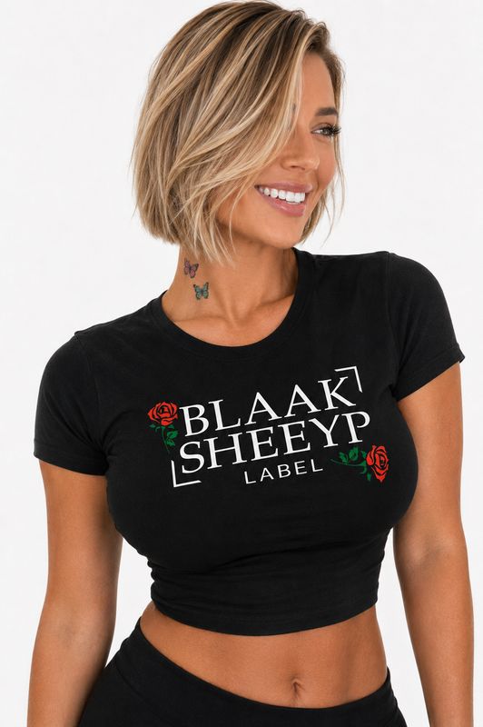 AWASSI Premium Women’s Crop Top | BLAAK SHEEYP LABEL (BLACK)