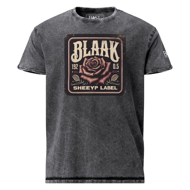 CLUN FOREST Premium Denim T-Shirt | BLAAK SHEEYP LABEL (BLACK)